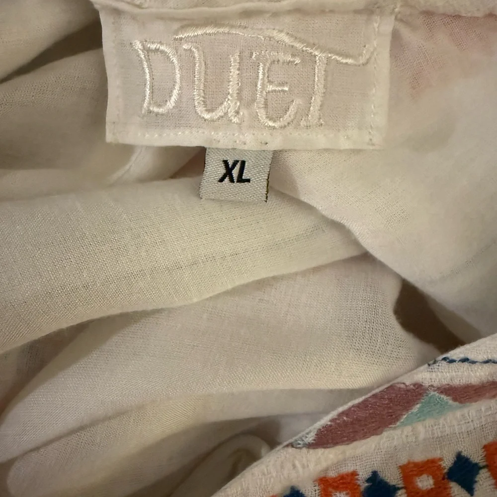 Anthropologie DUET Tildie Embroidered Tunic Dress multi color Tassel - Picture 4 of 6
